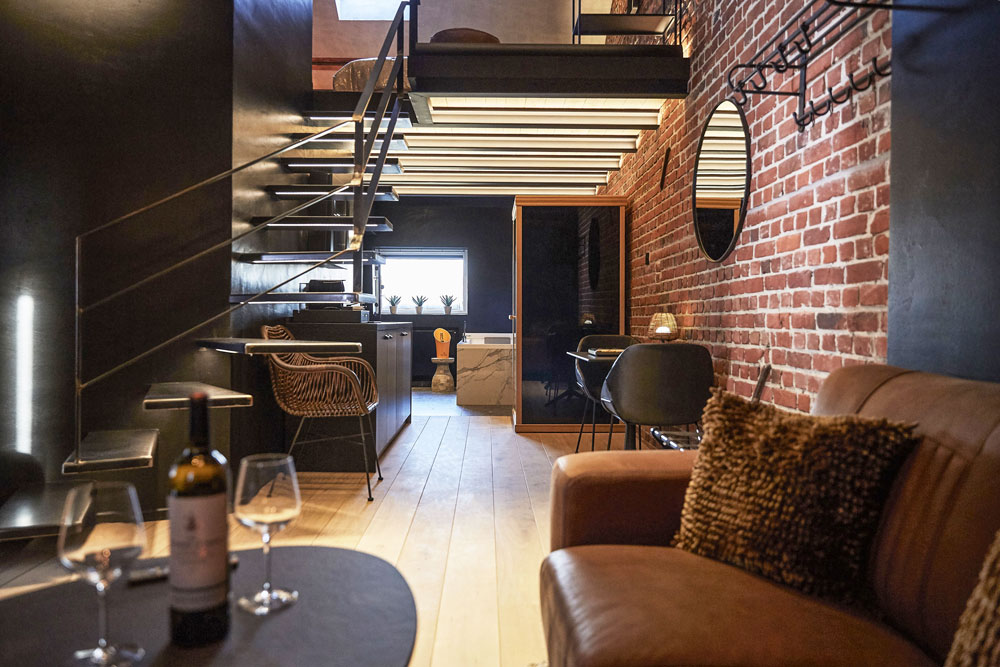 Suite Utopia avec spa privatif, jacuzzi, hammam et sauna à l’hôtel ONIRO à Tournai